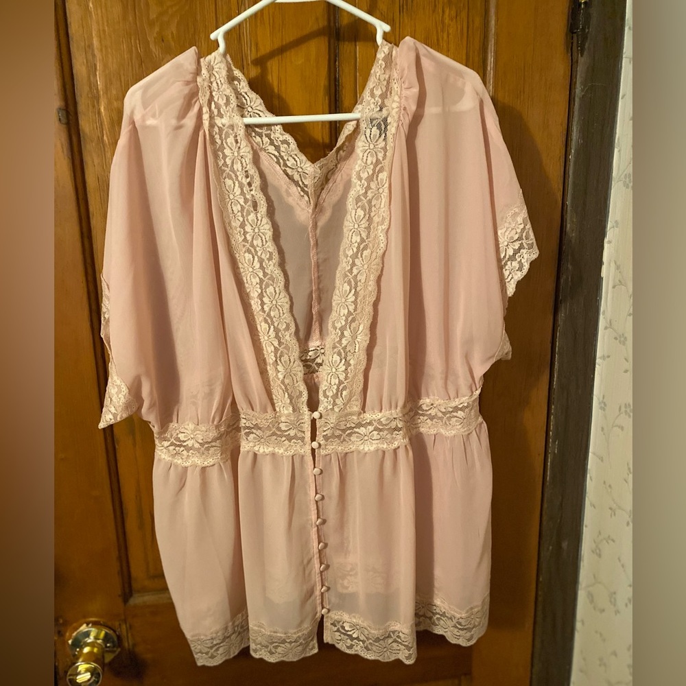 Rue 21 blouse. Never worn! Would be perfect to wear with lingerie or night out.
